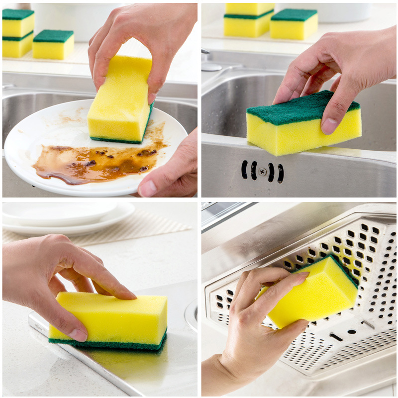 5 installs the strong decontamination clean sponge to wipe the thickening 100 clean cloth sponge magic to wipe the kitchen dishcloth to brush the pot cotton