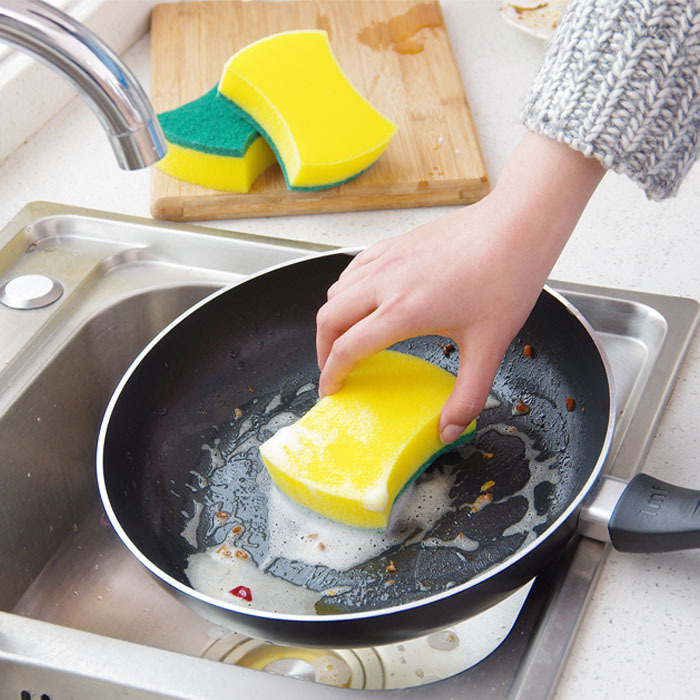 5 installs the strong decontamination clean sponge to wipe the thickening 100 clean cloth sponge magic to wipe the kitchen dishcloth to brush the pot cotton