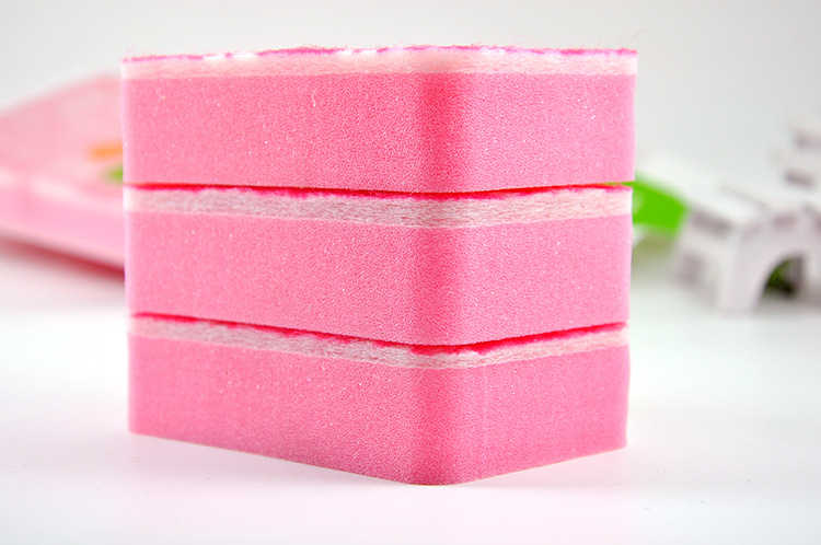 "Sunday" sponge scouring pad 3-Pack print heat resistant kitchen washing the dishes clean