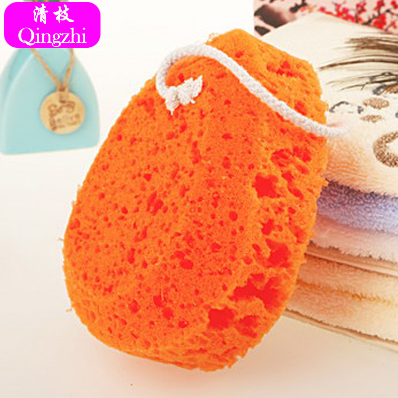 Qing Branch brand drop strap honeycomb sponge bath sponge clean sponge custom