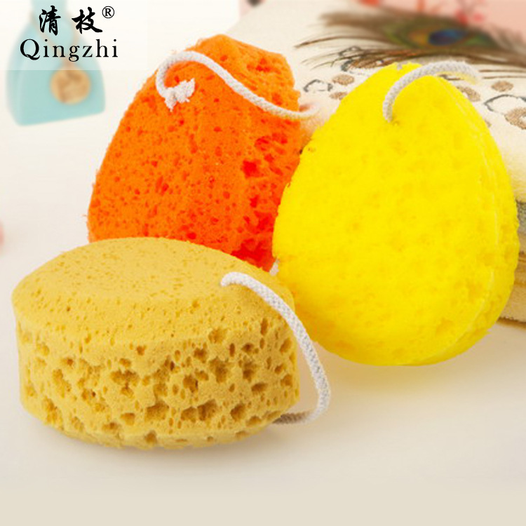 Qing Branch brand drop strap honeycomb sponge bath sponge clean sponge custom Qing Branch brand drop strap honeycomb sponge bath sponge clean sponge custom