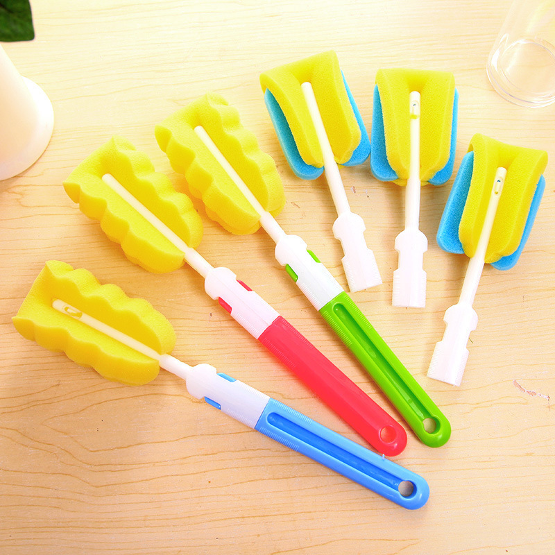 Home does not hurt hand decontaminate cup brush kitchen sponge with handle clean multi-functional wash cup brush long handle brush
