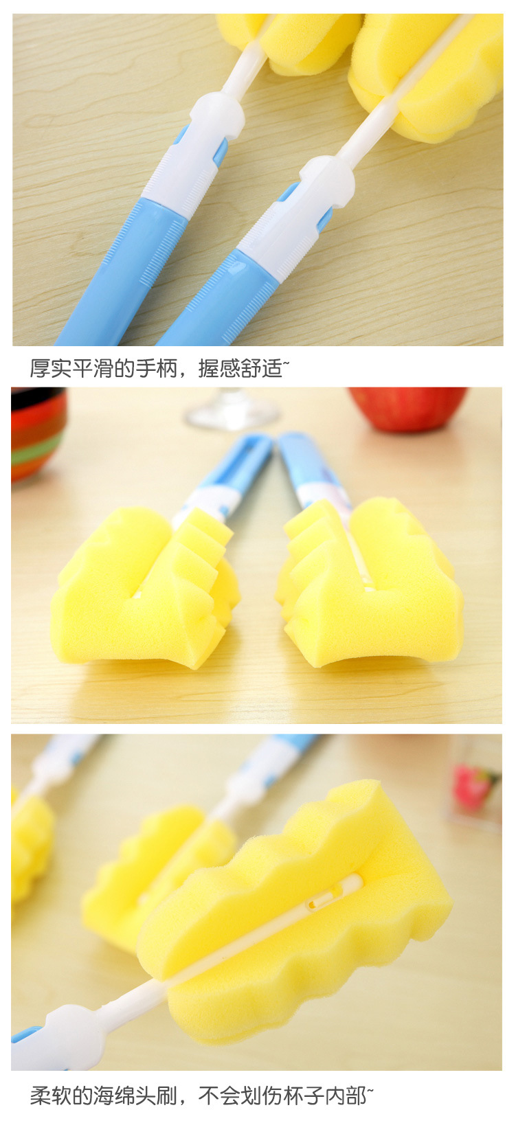 Home does not hurt hand decontaminate cup brush kitchen sponge with handle clean multi-functional wash cup brush long handle brush Home does not hurt hand decontaminate cup brush kitchen sponge with handle clean multi-functional wash cup brush long handle brush