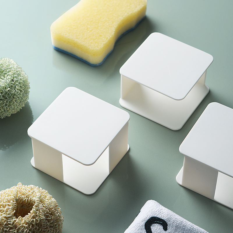 Multi-functional kitchen sponge storage rack no holes household sink space saving 100 clean cloth asphalt store