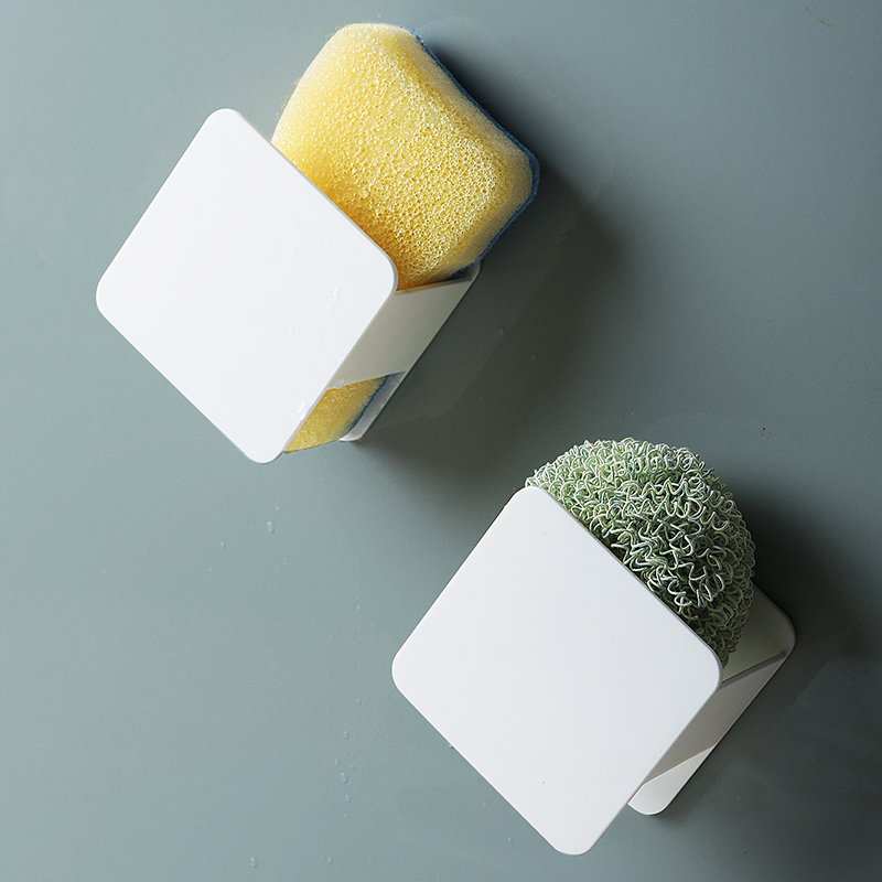 Multi-functional kitchen sponge storage rack no holes household sink space saving 100 clean cloth asphalt store