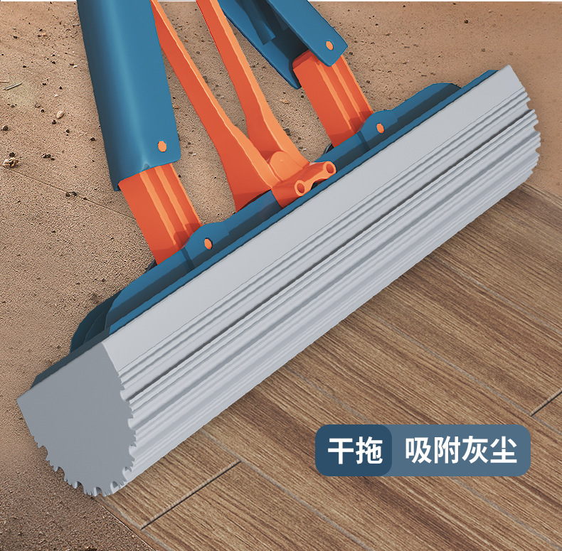 Sponge Mop Head Squeeze Water Hand-Free Mop Collodion Cotton Household Absorbent One Mop Mop Lazy Large Size Clean