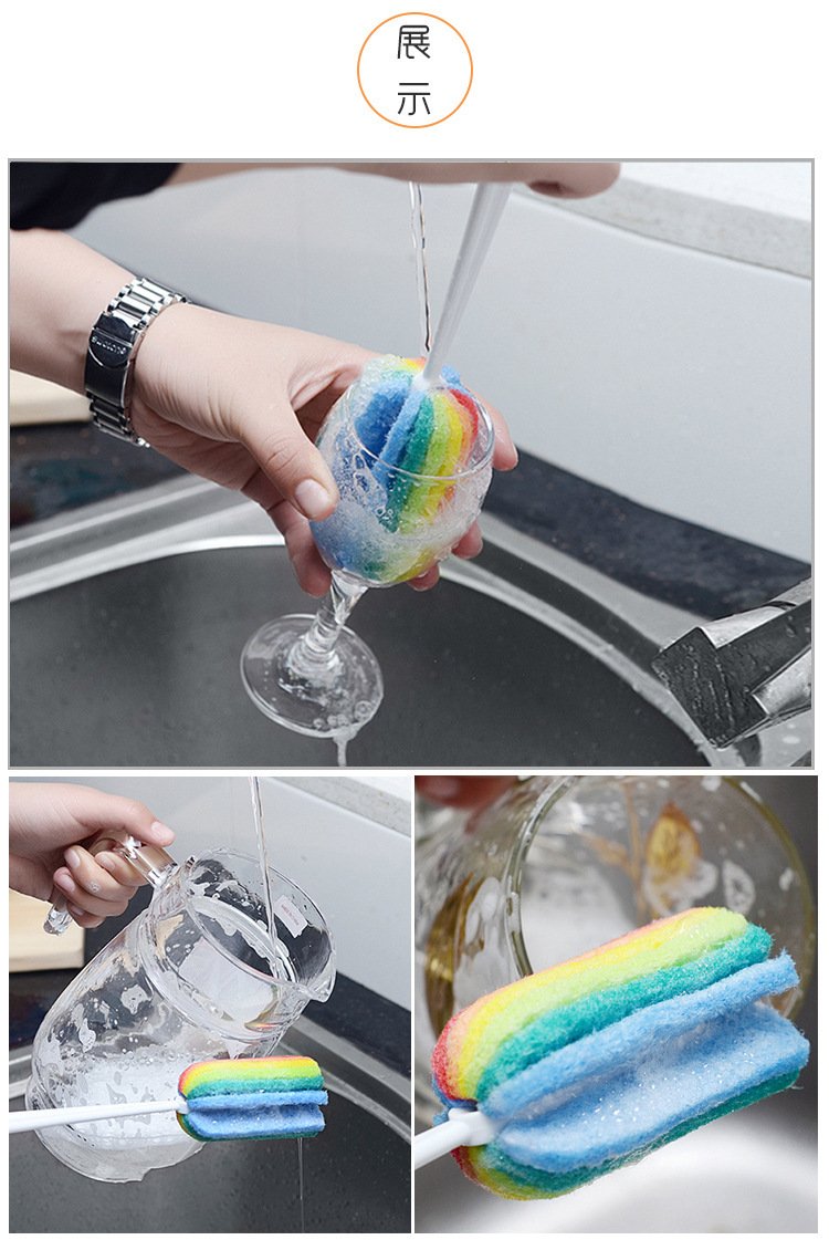 Manufacturer direct 100 clean cloth cup brush long handle sponge cleaning brush vacuum cup complimentary multifunctional bottle brush with packaging Manufacturer direct 100 clean cloth cup brush long handle sponge cleaning brush vacuum cup complimentary multifunctional bottle brush with packaging