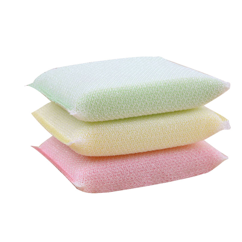 Manufacturer sells washed king three pieces of household kitchen clean without oil thickened foam color sponge Manufacturer sells washed king three pieces of household kitchen clean without oil thickened foam color sponge