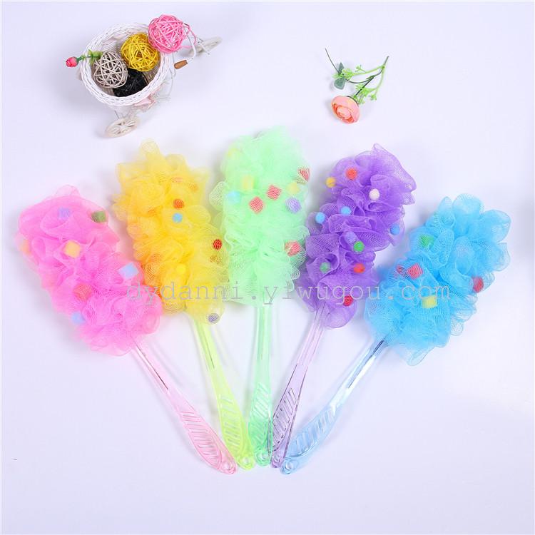 Manufacturers selling lovely sponge bath to clean the handle flower soap bubble back artifact-rich environmental PE
