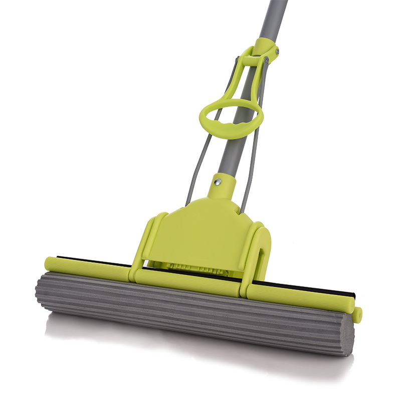 Sponge Mop Lazy Large Size 40cm Sponge Mop Telescopic Rod Tile Clean Water Absorption Squeeze Mop Manufacturer Direct Wholesale
