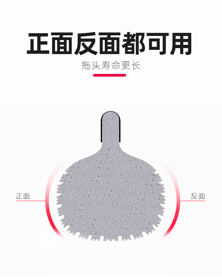 Sponge Mop Household Roller Squeeze Hand-Free Wash Cotton Mop Large Mop Absorbent Lightweight One Mop Large Clean