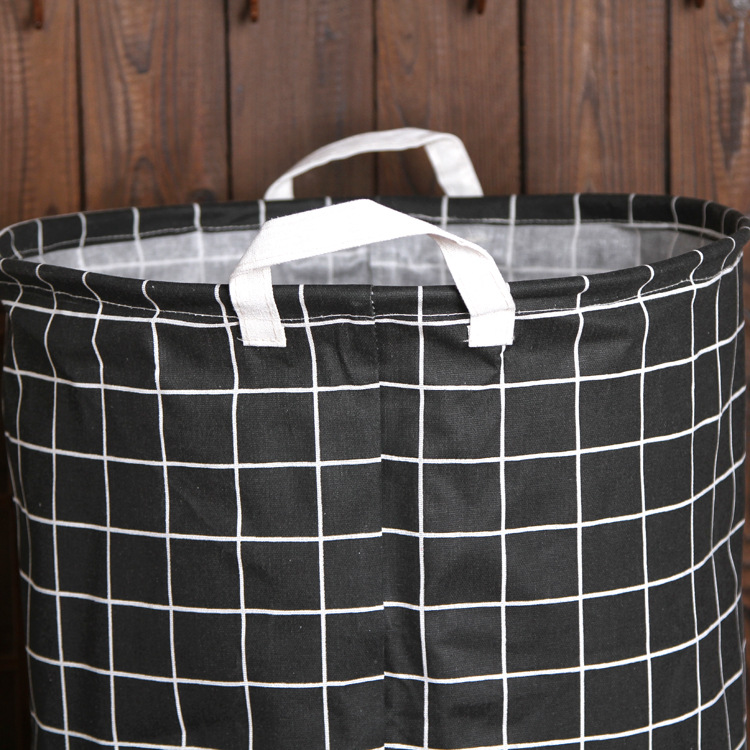Cotton and Linen Oversized Storage Basket Laundry Basket Folding Dirty Laundry Waterproof Toy Sundries Container Fabric Home Laundry Baskets