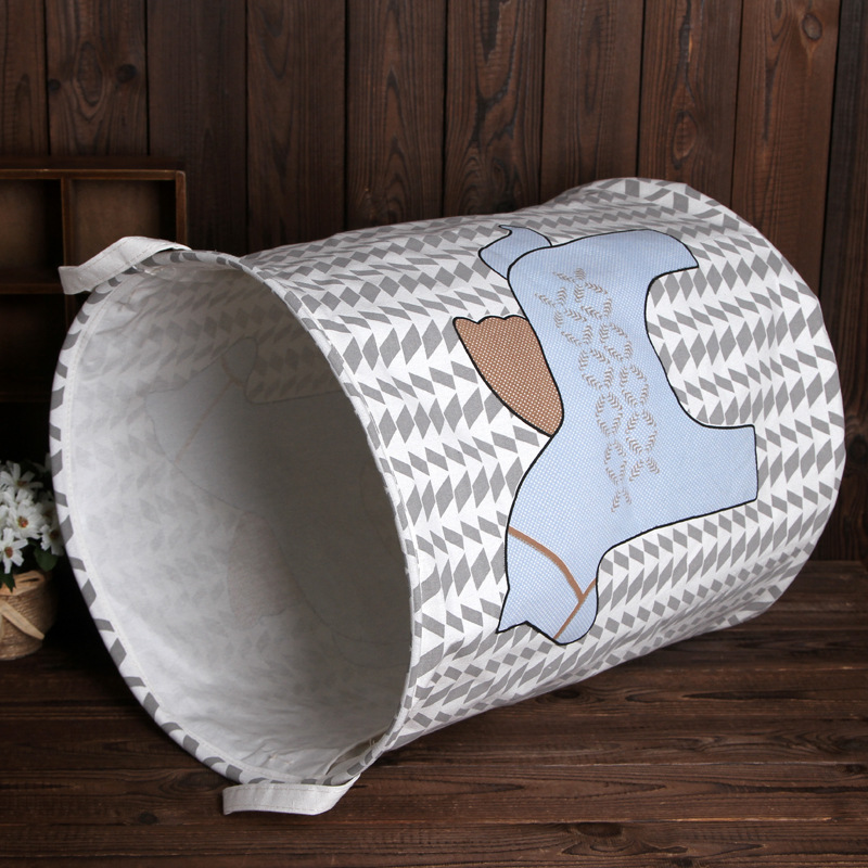 Cotton and Linen Oversized Storage Basket Laundry Basket Folding Dirty Laundry Waterproof Toy Sundries Container Fabric Home Laundry Baskets