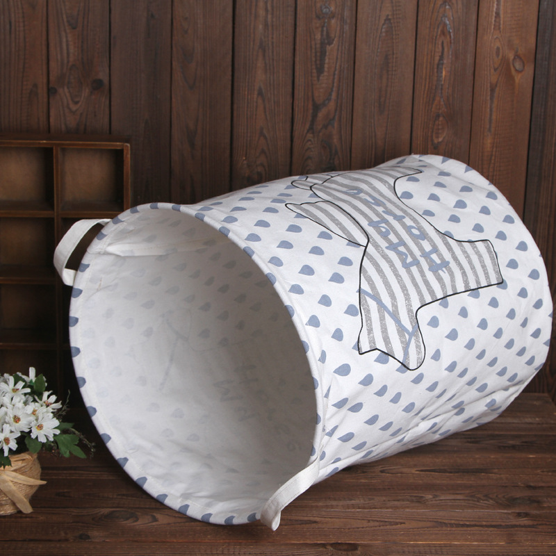 Cotton and Linen Oversized Storage Basket Laundry Basket Folding Dirty Laundry Waterproof Toy Sundries Container Fabric Home Laundry Baskets