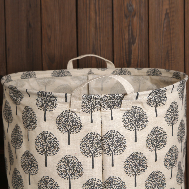 Cotton and Linen Oversized Storage Basket Laundry Basket Folding Dirty Laundry Waterproof Toy Sundries Container Fabric Home Laundry Baskets