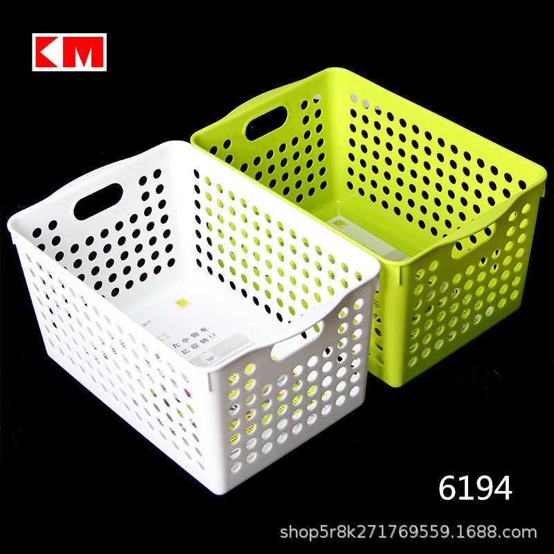 Organize and store baskets, plastic, bathroom, toilet, storage basket, table top, storage basket, white and green