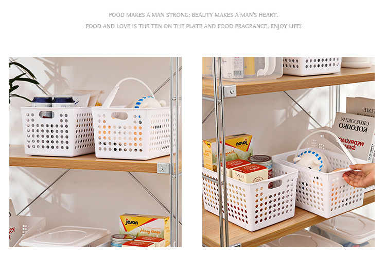 Organize and store baskets, plastic, bathroom, toilet, storage basket, table top, storage basket, white and green