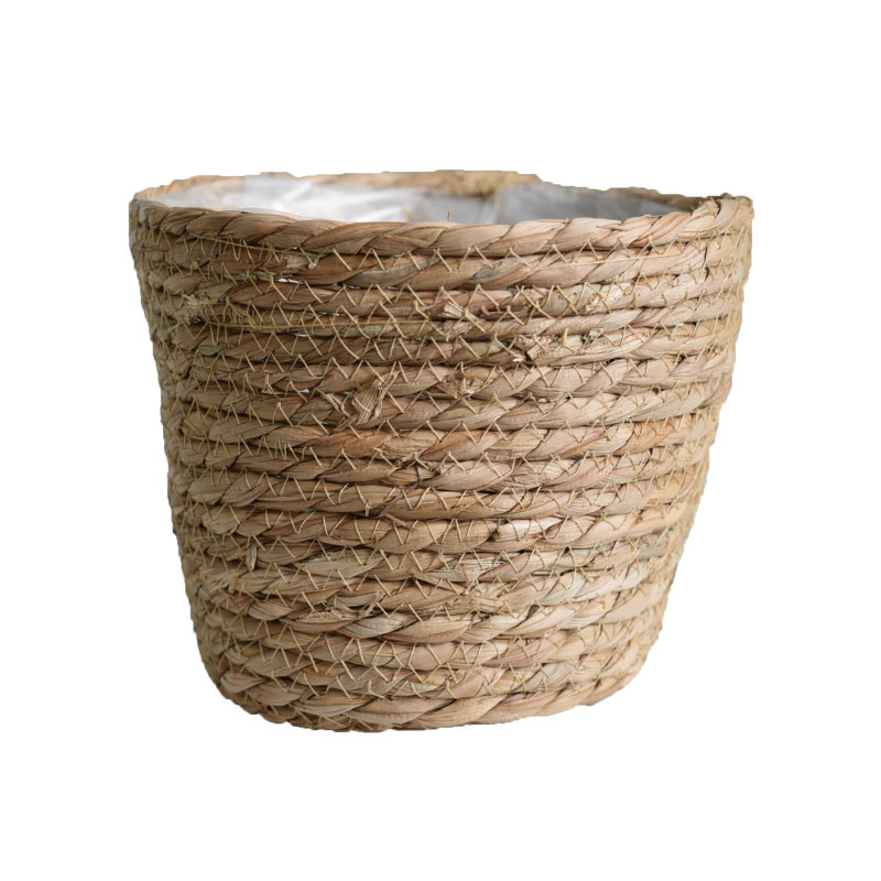 Straw Baskets Flower Bonsai Greenery Storage Basket shou na kuang Rattan and Bamboo Weaving Woven Flower Basket