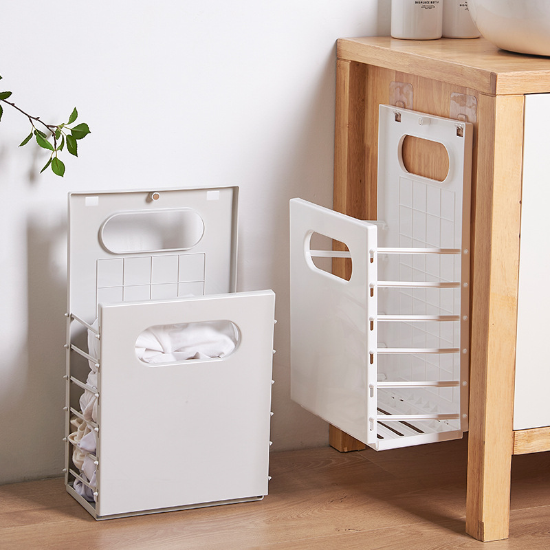 Laundry Basket Foldable Clothes Storage Basket Home Wall-Mounted Bathroom Wall Laundry Baskets Bucket Bathroom