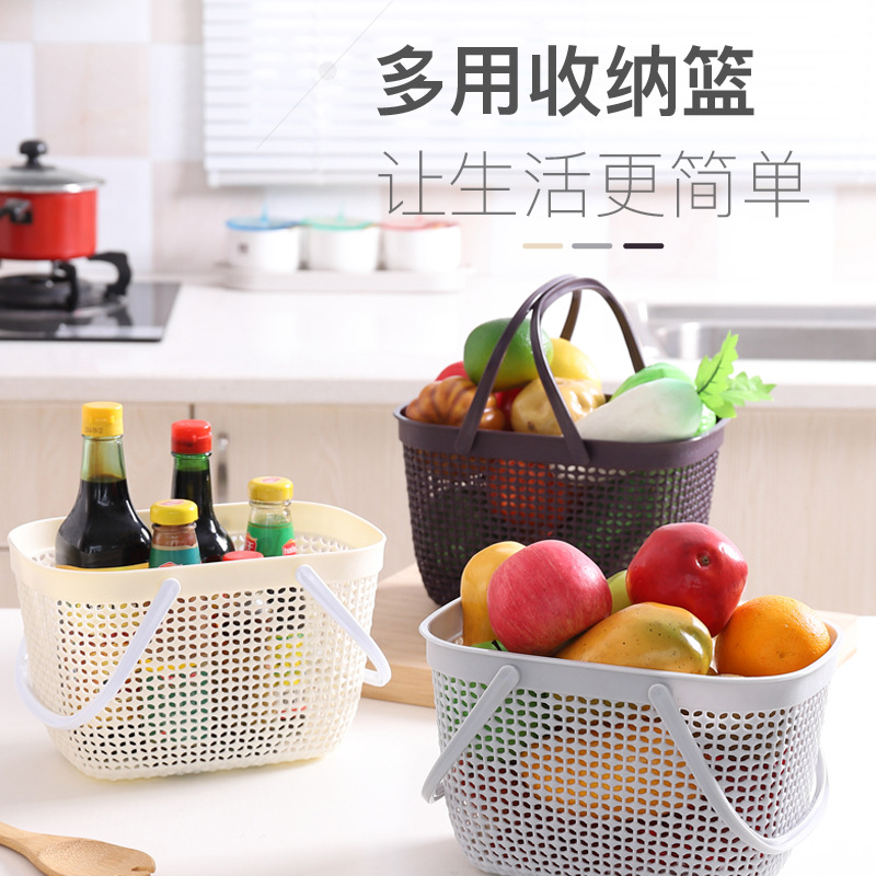 Hand basket supermarket home storage basket cosmetics store large frame cross - border goods new wine baskets