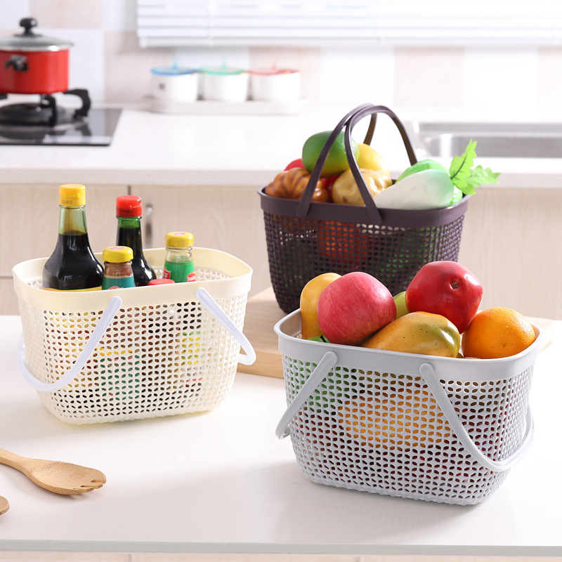 Hand basket supermarket home storage basket cosmetics store large frame cross - border goods new wine baskets