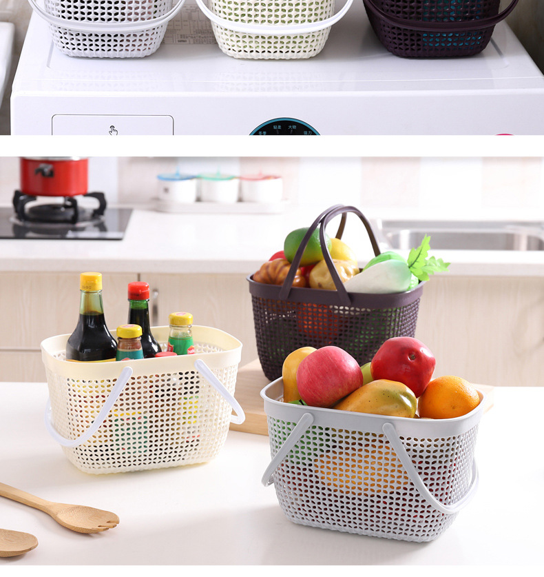 Hand basket supermarket home storage basket cosmetics store large frame cross - border goods new wine baskets