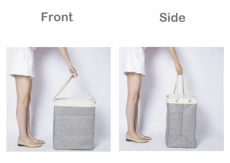 Diablement Fort Laundry Basket Square Laundry Baskets Foldable Fabric Laundry Basket Dirty Clothes Basket Storage Bucket