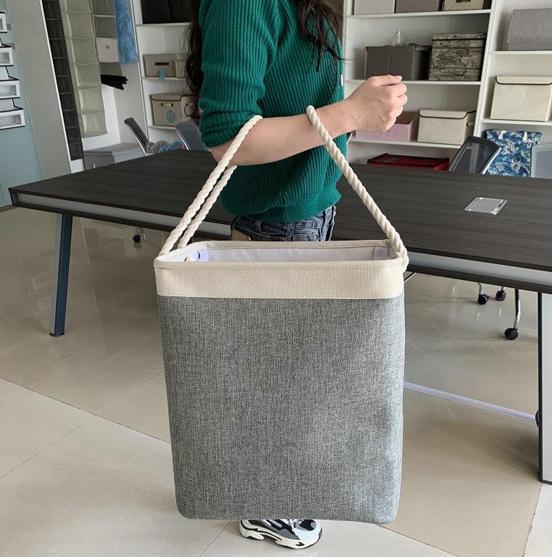 Diablement Fort Laundry Basket Square Laundry Baskets Foldable Fabric Laundry Basket Dirty Clothes Basket Storage Bucket