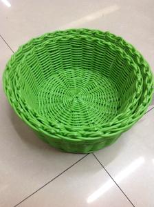 Hand-knit two piece plate crafts PP pipe plastic woven baskets storage baskets woven basket