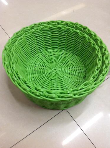 Hand-knit two piece plate crafts PP pipe plastic woven baskets storage baskets woven basket