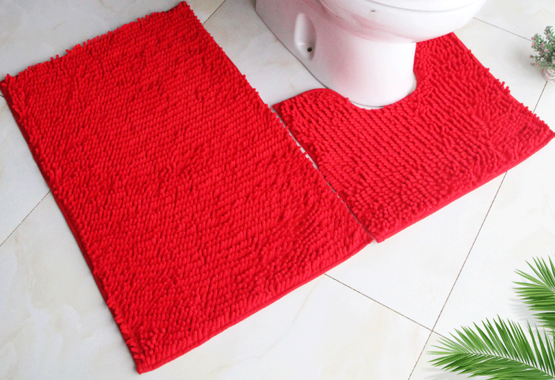 Cross-Border Bathroom Set Chenille Three-Piece Set Toilet Floor Mat Carpet Absorbent PVC Non-Slip Mat Cross-Border Bathroom Set Chenille Three-Piece Set Toilet Floor Mat Carpet Absorbent PVC Non-Slip Mat