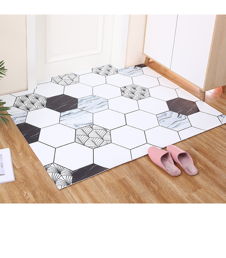 Factory Direct Sales PVC Printed Mat Bedroom Entrance Non-Slip Floor Mat Cutting Easy Cleaning Carpet Mat Wholesale