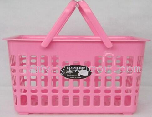 Colored plastic mobile shopping basket of supermarket shopping baskets baskets storage baskets