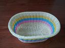 Foreign trade of the new PP solid plastic hand-woven rattan garden Korean style hot-shaped fruit baskets storage baskets