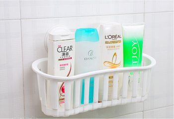 Vacuum detachable super powerful suction cup storage baskets bathroom shelf RS-5551 night market