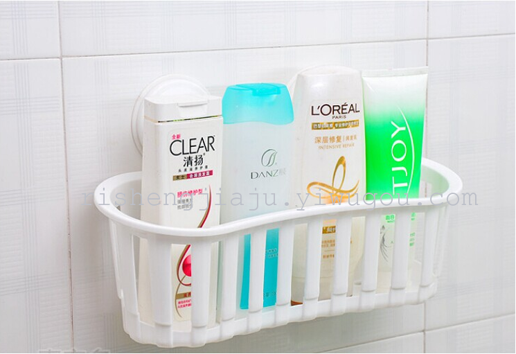 Vacuum detachable super powerful suction cup storage baskets bathroom shelf RS-5551 night market