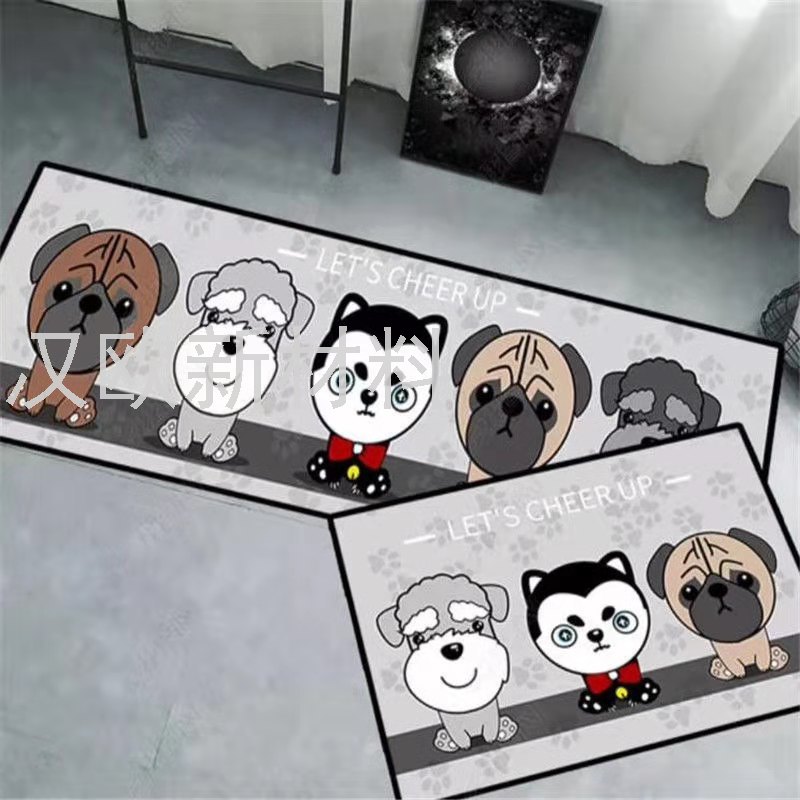 Printed Kitchen Floor Mat Doormat and Foot Mat Door Mat Balcony Carpet Long Non-Slip Oil-Absorbing Absorbent Carpet