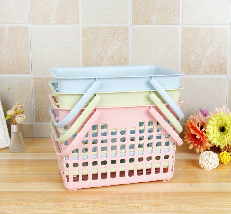 New plastic hollow shopping basket storage baskets bathroom storage shelves baskets