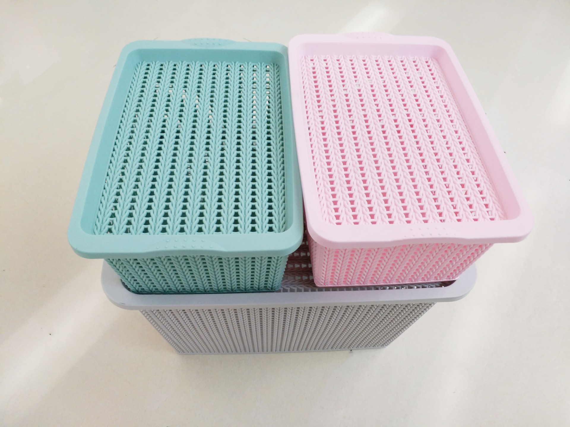 The new shelves multi-functional creative rectangular rattan plastic storage baskets organize baskets The new shelves multi-functional creative rectangular rattan plastic storage baskets organize baskets