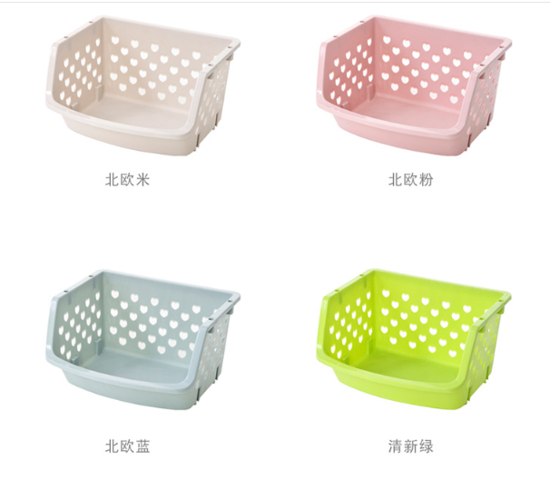 Multi-purpose Stackable PP Plastic Storage Baskets Bins for Vegetables Fruits Snacks Bottles Toys Toiletries Multi-purpose Stackable PP Plastic Storage Baskets Bins for Vegetables Fruits Snacks Bottles Toys Toiletries