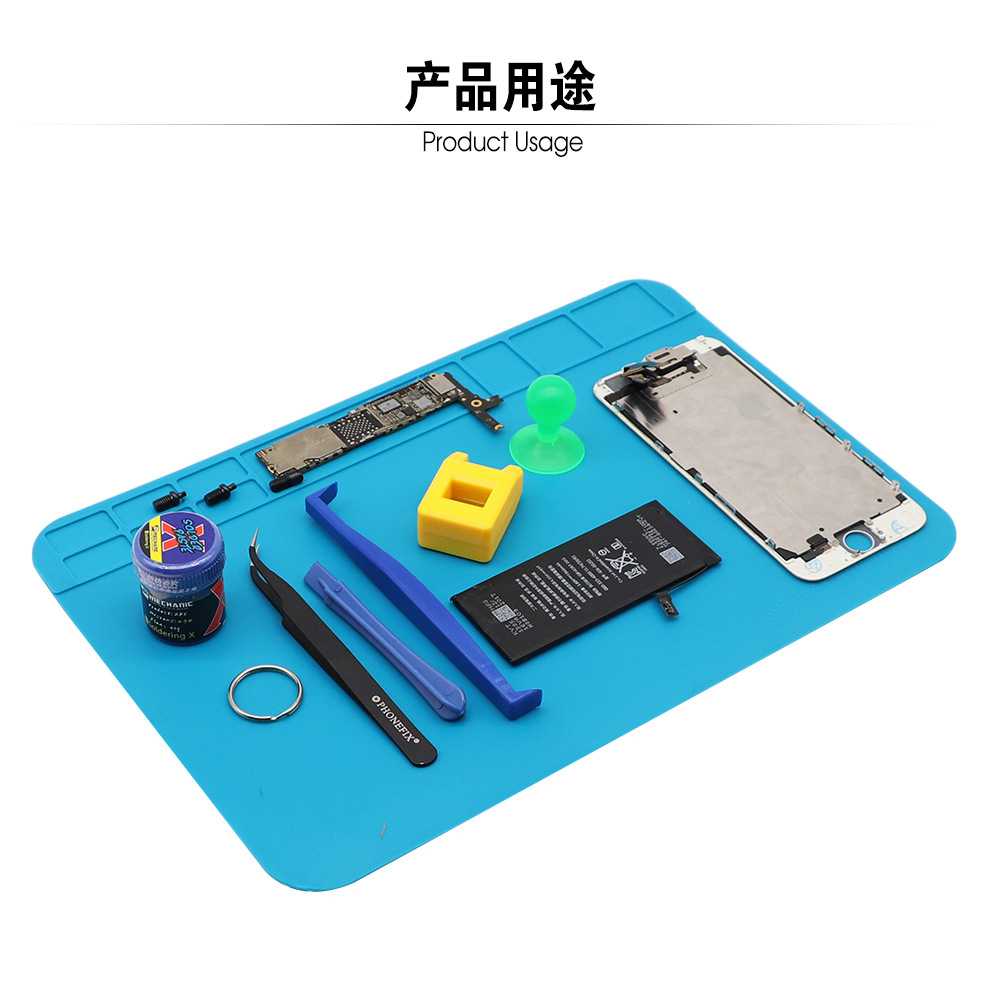 Workbench Repair Heat Proof Mat Silicone High Temperature Resistant Table Mat Electric Soldering Iron Repair Tool Pad Workbench Repair Heat Proof Mat Silicone High Temperature Resistant Table Mat Electric Soldering Iron Repair Tool Pad