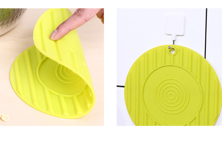 KM1201. Round silicone heat insulation pad table mat creative heat insulation pad heat insulation and anti-ironing pad pan pad