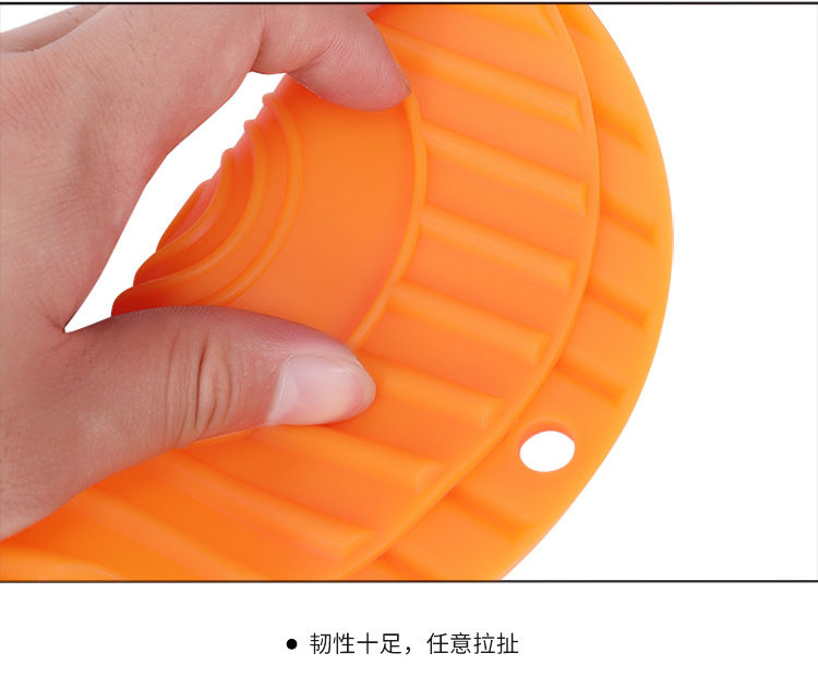 KM1201. Round silicone heat insulation pad table mat creative heat insulation pad heat insulation and anti-ironing pad pan pad