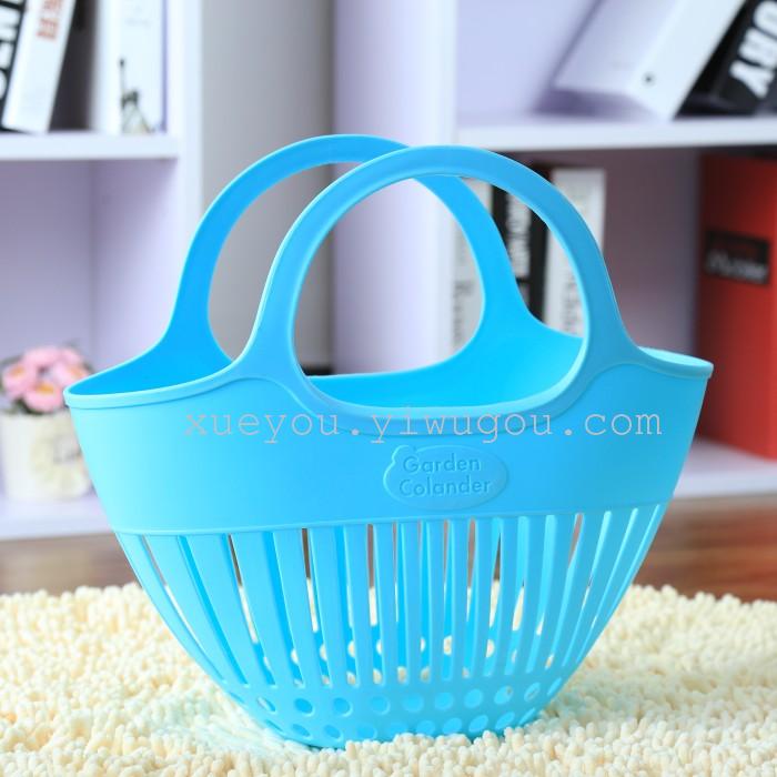 Hollow plastic shopping basket fruit baskets popular bath baskets storage baskets