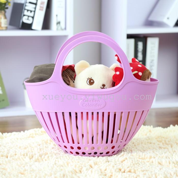 Hollow plastic shopping basket fruit baskets popular bath baskets storage baskets