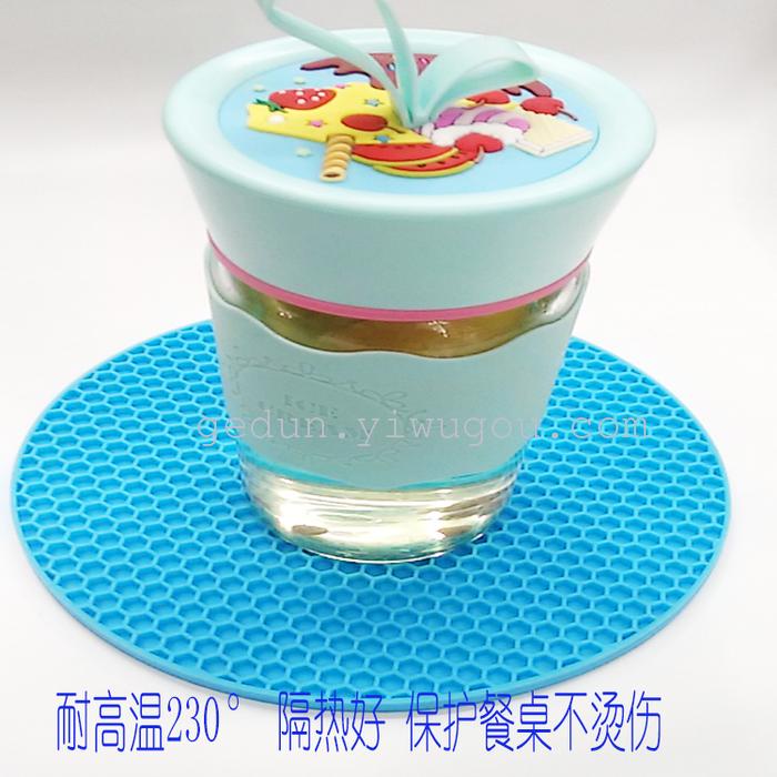 Explosion, thickened 85g waterproof table mat silicone honeycomb heat insulation pad