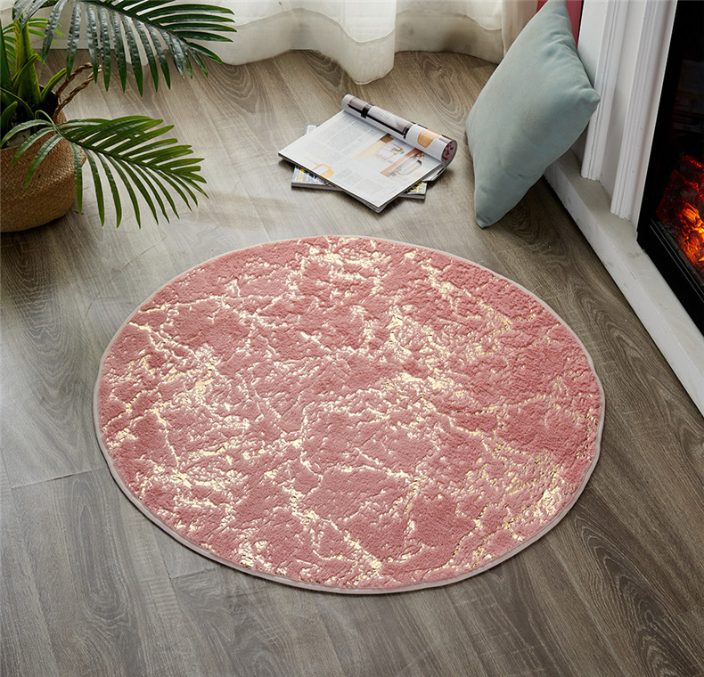 Round Imitation Rabbit Fur Bronzing Carpet Bathroom Non-Slip Floor Mat Living Room Bedroom Game Mat Child Play Mat Carpet Round Imitation Rabbit Fur Bronzing Carpet Bathroom Non-Slip Floor Mat Living Room Bedroom Game Mat Child Play Mat Carpet