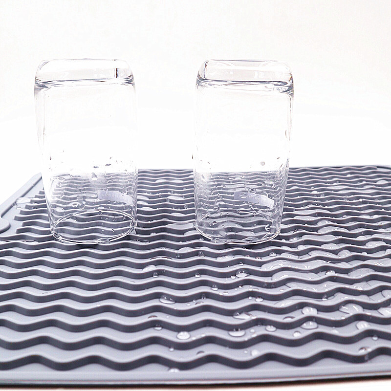 Factory Spot Wave-Shaped Hot 40*30 Large Silicone Draining Pad Multi-Functional Anti-Scald Thermal Pad Placemat Factory Spot Wave-Shaped Hot 40*30 Large Silicone Draining Pad Multi-Functional Anti-Scald Thermal Pad Placemat