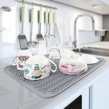 Factory Spot Wave-Shaped Hot 40*30 Large Silicone Draining Pad Multi-Functional Anti-Scald Thermal Pad Placemat Factory Spot Wave-Shaped Hot 40*30 Large Silicone Draining Pad Multi-Functional Anti-Scald Thermal Pad Placemat