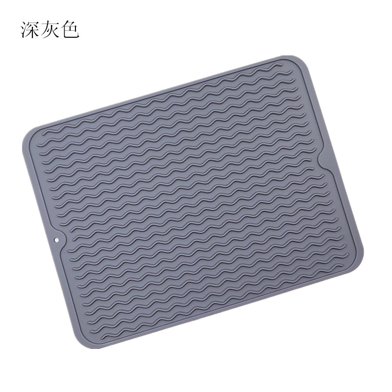 Factory Spot Wave-Shaped Hot 40*30 Large Silicone Draining Pad Multi-Functional Anti-Scald Thermal Pad Placemat Factory Spot Wave-Shaped Hot 40*30 Large Silicone Draining Pad Multi-Functional Anti-Scald Thermal Pad Placemat